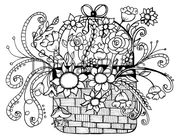 770 Top Coloring Pages Flowers Basket Images & Pictures In HD 770 Top Coloring Pages Flowers Basket Images & Pictures In HD