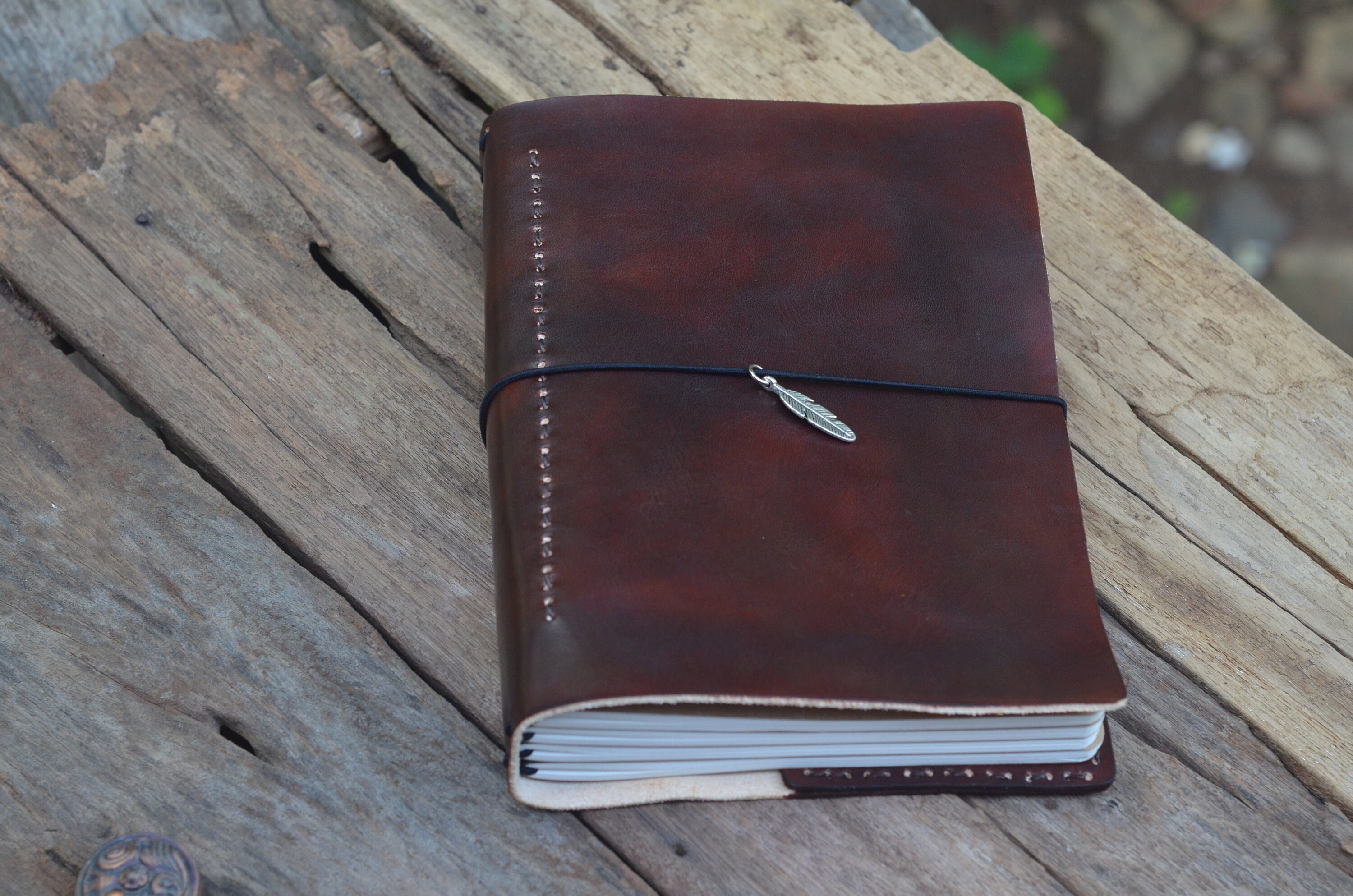 Leather travelers notebook leather TN journal refillable Etsy
