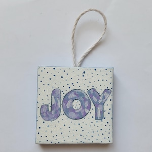 Ornament, JOY. Oil painting, original, hand painted.