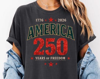 Retro USA 250th Anniversary 2026 PNG 250 Years of America Patriotic Graphic 4th of July Shirt for T Shirts Sweatshirt Hoodie Sublimation POD