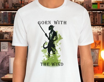 Gorn with the Wind T-shirt, Star Trek Themed Top, Unisex Size Cotton Shirt, Plus Size Options