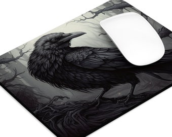 The Watcher, Loki, Raven Mouse Pad - Round or Square