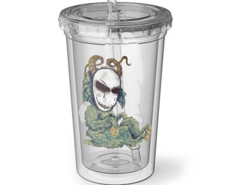 Baby Demon Clear Acrylic Cup - Iced Coffee, Boba Glass