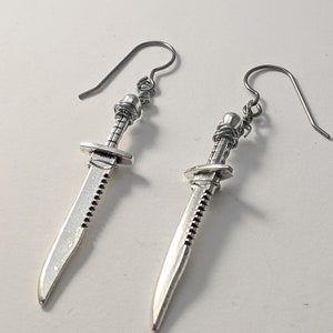 Rambo Hunting Knife Earrings, Buck knife, Halloween Jewelry, Jason, Mike Meyers, Chucky, Gothic Zombie Hunter, Walking Dead image 4