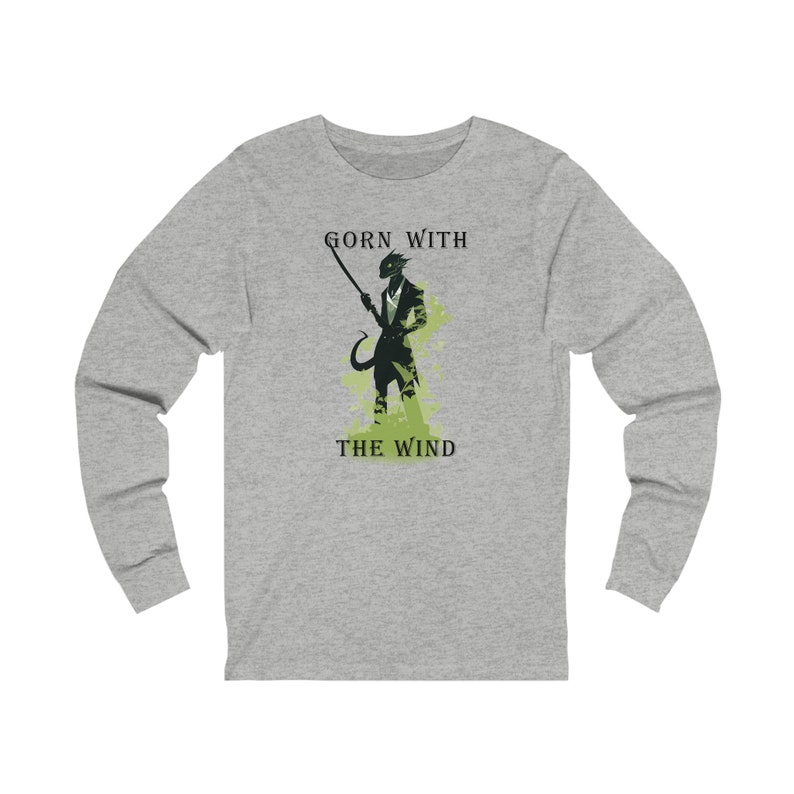 Star Trek Gorn Long Sleeve Tee, Gorn with the Wind Unisex, Star Trek , Trekkie Gift, Plus Size Options image 2