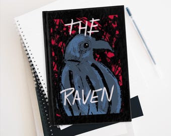 The Raven journal | Hardcover sketchbook, Gothic crow illustration