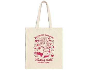 Medusa Reading Illustration Tote | Book Club, BookTok Romance Tote