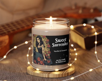 Sweet Surrender Soy Candle, 9oz - Vanilla Cinnamon Scent, Cotton and Natural Ingredients