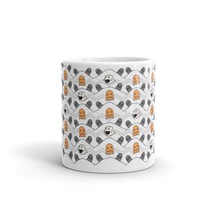 Video Game Ghosts Halloween Coffee Mug, Mario Bros Boo Ghost Halloween Coffee Cup, Gift for Gamer, Pacman Ghost, Halloween Mug image 4