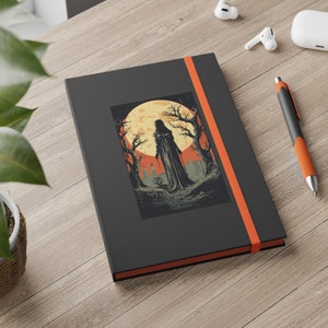 Halloween Journal, Witchy Gothic Notebook, Melina Elden Ring, Halloween Gift Ruled Line Banded image 1