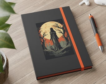 Halloween Journal, Witchy Gothic Notebook, Melina Elden Ring, Halloween Gift - Ruled Line Banded