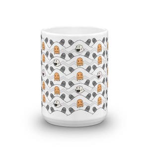 Video Game Ghosts Halloween Coffee Mug, Mario Bros Boo Ghost Halloween Coffee Cup, Gift for Gamer, Pacman Ghost, Halloween Mug image 7