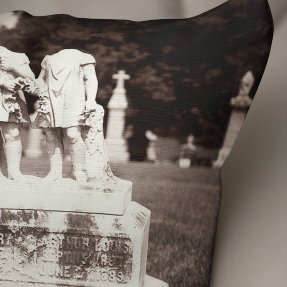 Creepy Throw Pillow Living Room Halloween Pillow Case Cemetery Halloween Goth Decor Halloween Decor Halloween Party Halloween Cemetery