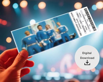 Custom Collectible Movie Tickets - Digital Downloads - Any Movie Ticket Stubs - Personalized Movie Ticket Stubs - Surprise Gifts