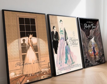 Phantom Thread Movie poster, Canvas wall art, Room decoration, Movie art, Gift for movie fans, Unframed