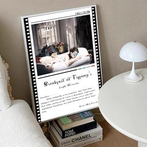 Breakfast at Tiffany&#39;s Movie poster, Canvas wall art, Room decoration, Movie art, Gift for movie fans, Unframed