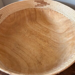 Anthropologie Sisal-Wrapped Wooden Decorative Bowls – Set of 2 (12.5” & 10.5”) afbeelding 8