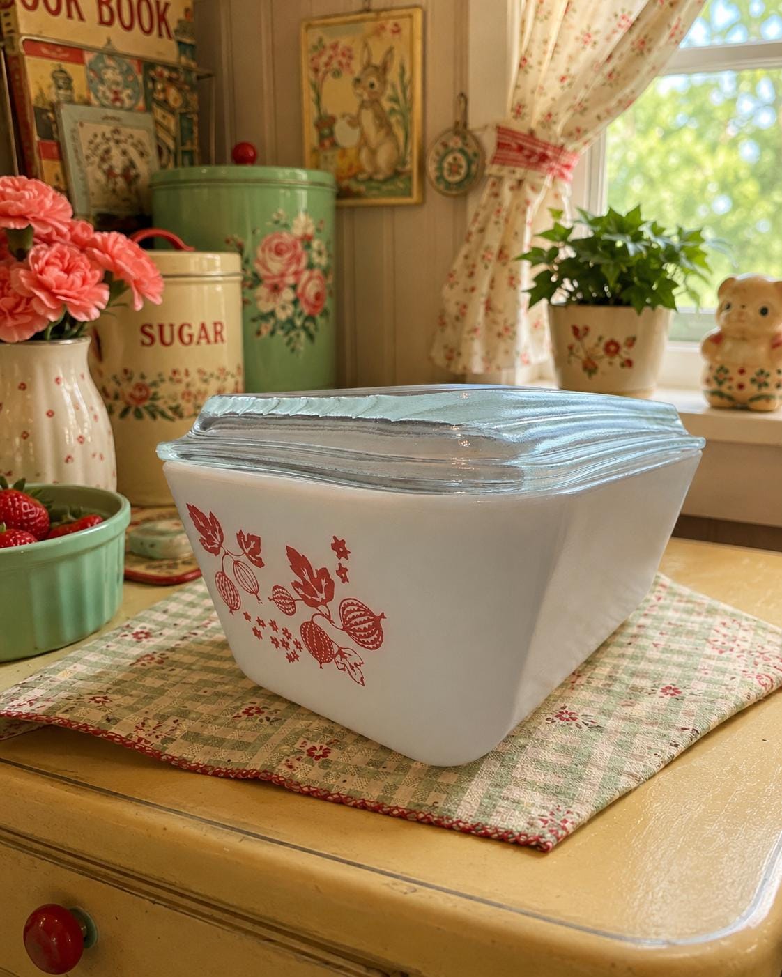 Pyrex Gooseberry Refrigerator Dishes - Etsy