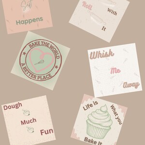 Funny Baking Wall Art Set – 12x12 Digital Prints – Kitchen Decor Bundle for Bakers – Instant Download