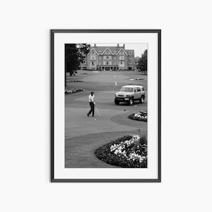 Arte mural de golf, impresiones fotográficas, póster de golf, impresiones de bellas artes, impresiones de golf, impresiones retro, arte mural en blanco y negro, arte mural de calidad de museo