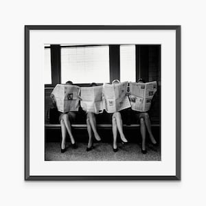 Newspaper Poster, Photography Prints, Fashion Poster, Fine Art Print, Black and White Wall Art, Museum Quality Photography Poster