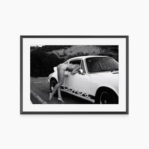 Porsche Carrera, Fotografie Drucke, Porsche Poster, Schwarz - Weiß Wandkunst, Porsche Wandkunst, Fotografie Poster in Museumsqualität