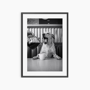 Funny Poster, Photography Prints, Funny Wall Art, Coffee Table, Dog Prints, Coffee Poster, Black and White Wall Art, Museum Quality Wall Art
