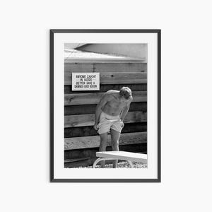 Steve McQueen, Photography Prints, Steve McQueen Poster, Vintage Poster, Black and White Wall Art, Museum Quality Photography Poster