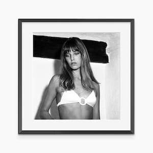 Jane Birkin, Photography Prints, Jane Birkin Poster, Vintage Prints, Black and White Wall Art, Retro Poster, Museum Grade Photography Poster