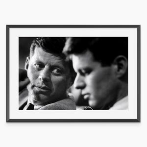 John F Kennedy, Photography Prints, Celebrity Portrait, John F Kennedy Print, Black and White Wall Art, Museum Quality Photography Poster