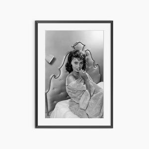 Sophia Loren, Photography Prints, Sophia Loren Poster, Retro Poster, Black and White Wall Art, Museum Quality Photography Poster