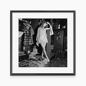 Jane Birkin Poster, Photography Prints, Jane Birkin, Retro Poster, Black and White Wall Art, Retro Print, Museum Quality Photography Poster