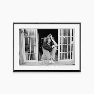 Jane Birkin Poster, Photography Prints, Jane Birkin, Retro Poster, Black and White Wall Art, Retro Print, Museum Quality Photography Poster