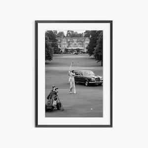 Póster de golf, impresiones fotográficas, arte mural de golf, impresiones de bellas artes, impresiones de golf, impresiones retro, arte mural en blanco y negro, arte mural de calidad de museo