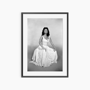 Sophia Loren Poster, Photography Prints, Sophia Loren, Vintage Poster, Black and White Wall Art, Museum Quality Photography Poster