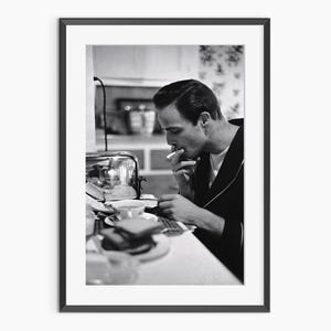 Marlon Brando, stampe fotografiche, poster retrò, poster vintage, arte murale in bianco e nero, stampe retrò, poster fotografici di qualità museale