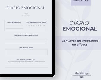 Diario Emocional PDF Journal de Bienestar y Autocuidado Registro de Emociones Diario Autocuidado Inteligencia Emocional