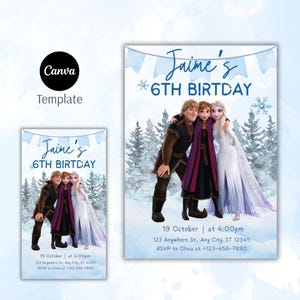 Frozen Four The First Time In Forever Birthday Invitation Frozen 4th Birthday Invitation Kids Fourth Party Invite Elsa Anna Theme EDITABLE