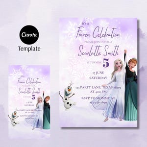 Frozen Four The First Time In Forever Birthday Invitation Frozen 4th Birthday Invitation Kids Fourth Party Invite Elsa Anna Theme EDITABLE