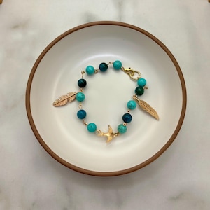 TXT Bird of The Night Inspired Bracelet | Kpop Jewelry | Blue and gold | Kpop inspired  | Butterfly | Kawaii Handmade fan Gift