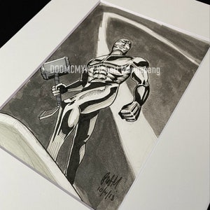 Silver Surfer Original ink drawing