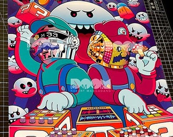 Super Punk Bros. Ghost House Edition 13X19 Poster