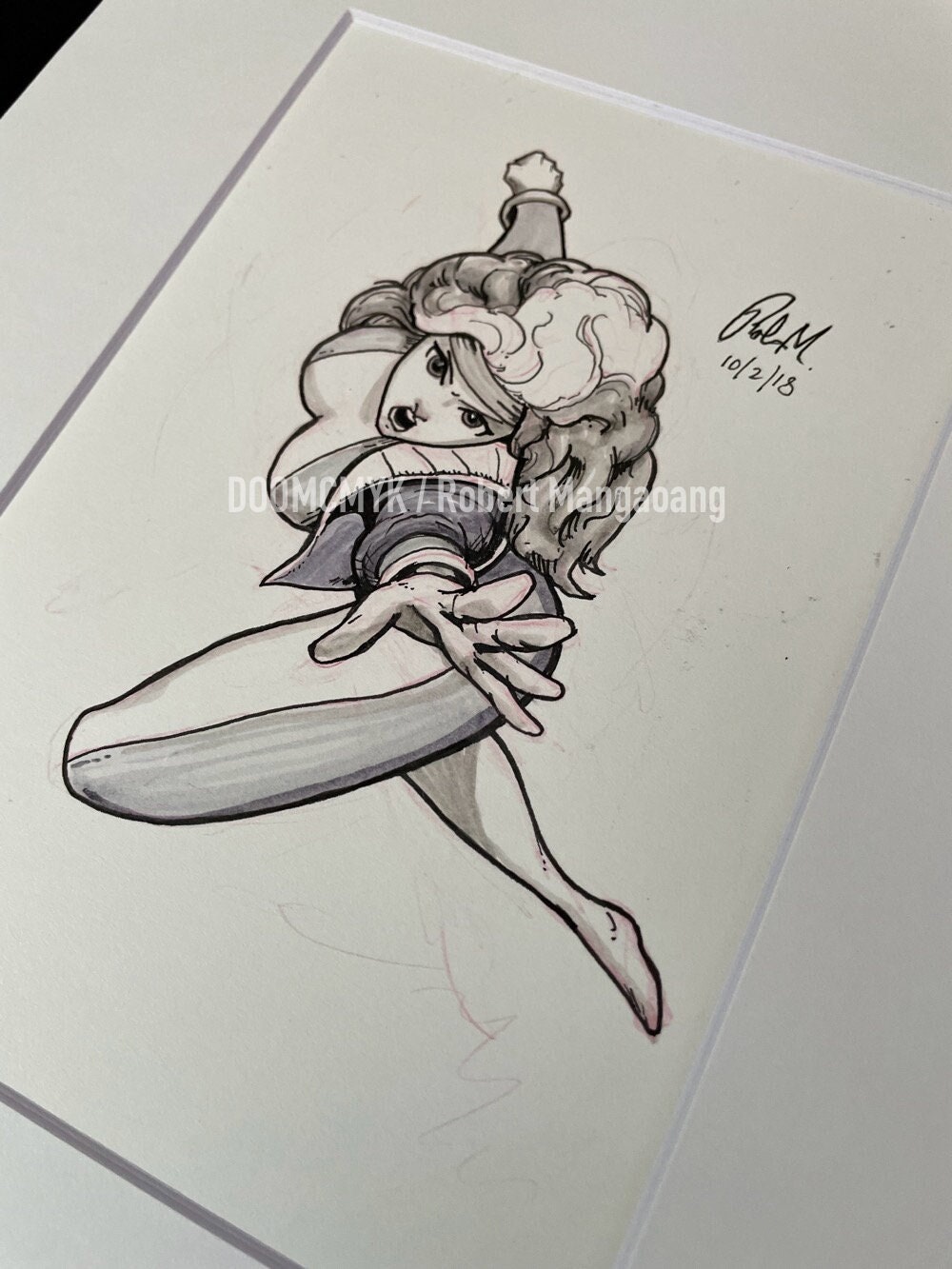 Rogue Original Ink Drawing Matted to 8x10 - Etsy