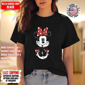 Disney Classic Minnie Mouse Shirt Retro Minnie T-Shirt for Disneyland Trip, Disneyland Holiday Family Matching Shirt, Disney Minnie Gift Tee image 11