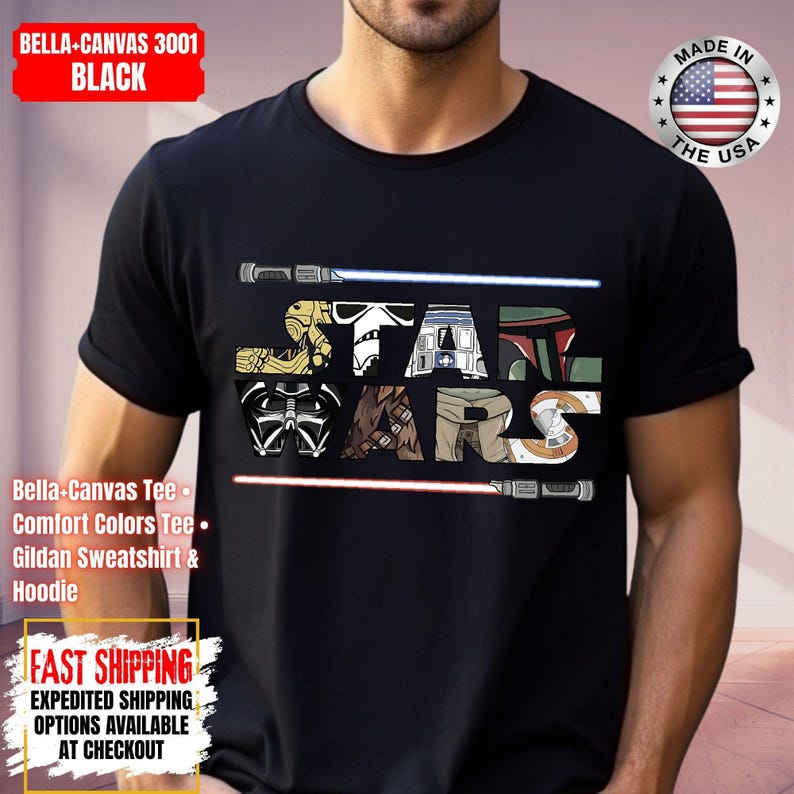 Disney Star Wars Shirt, Mandalorian Sweatshirt, Darth Vader Comfort Colors Shirt, Chewbacca Shirt, Star Jedi Shirt, Luke Skywalker Tee Bild 9