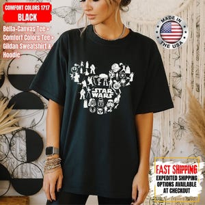 Disney Star Wars Shirt, Mandalorian Sweatshirt, Darth Vader Comfort Colors Shirt, Chewbacca Shirt, Star Jedi Shirt, Luke Skywalker Tee image 16