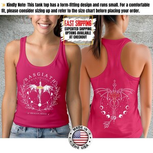 Fourth Wing Tank Top, Basgiath War College Tank Tee, Bookish Tank Tops, Xaden Riorson, Gifts For Readers, Book Lovers Tee zdjęcie 12