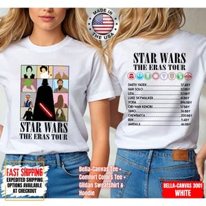 Camiseta Disney Star Wars, sudadera Mandalorian, camiseta de colores cómodos de Darth Vader, camiseta de Chewbacca, camiseta Star Jedi, camiseta de Luke Skywalker imagen 7