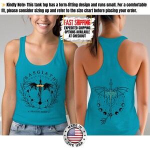 Fourth Wing Tank Top, Basgiath War College Tank Tee, Bookish Tank Tops, Xaden Riorson, Gifts For Readers, Book Lovers Tee zdjęcie 9