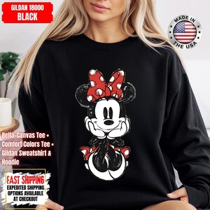 Disney Classic Minnie Mouse Shirt Retro Minnie T-Shirt for Disneyland Trip, Disneyland Holiday Family Matching Shirt, Disney Minnie Gift Tee image 16